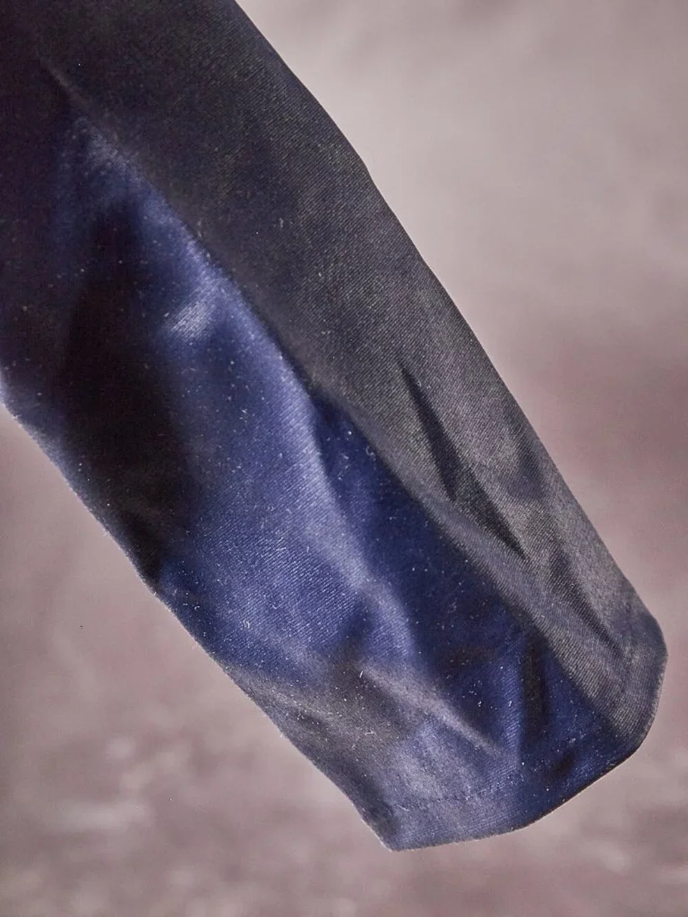 1950s Van Roalte Navy Blue Nylon Mid Length Gloves